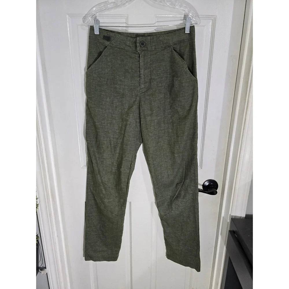 Patagonia Hampi Rock Pants Mens 30 Green Hemp Recycled Polyester Climbing Hiking